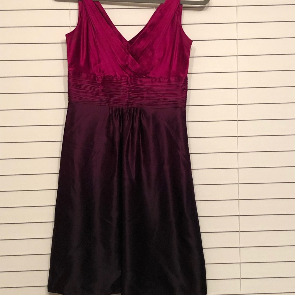 Ann Taylor jewel time ombré silk dress